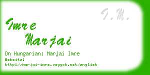 imre marjai business card